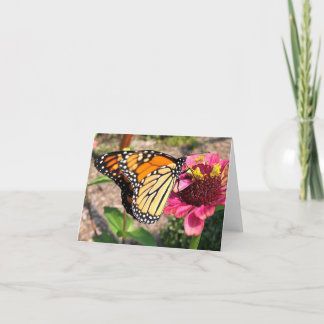 Carte De Remerciements Papillon Dans Le Jardin