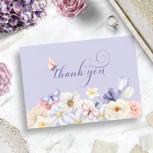 Carte De Remerciements Papillon pourpre