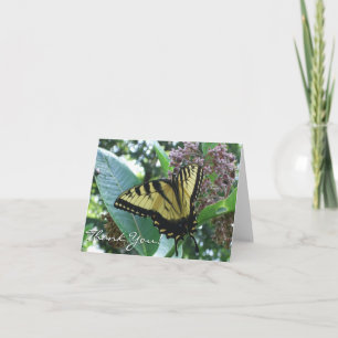 Carte De Remerciements Papillon Swallowtail I sur Asclépiade à Shenandoah