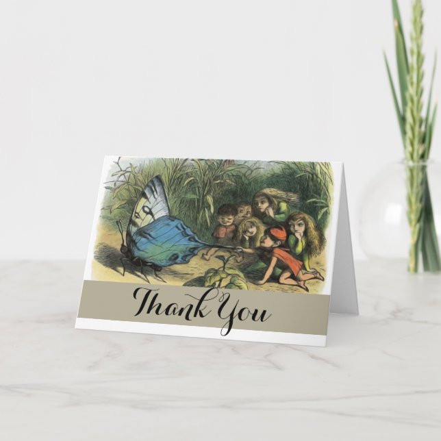 Carte De Remerciements Papillons Elfes Art Elfes Mignons Papillons (Devant)
