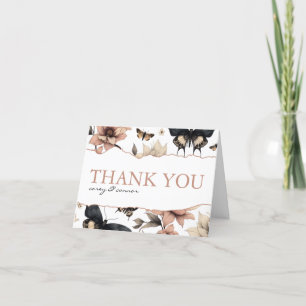 Carte De Remerciements Papillons floraux doux
