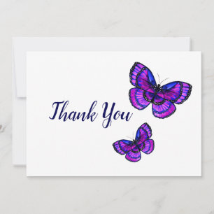 Carte De Remerciements Papillons pourpres