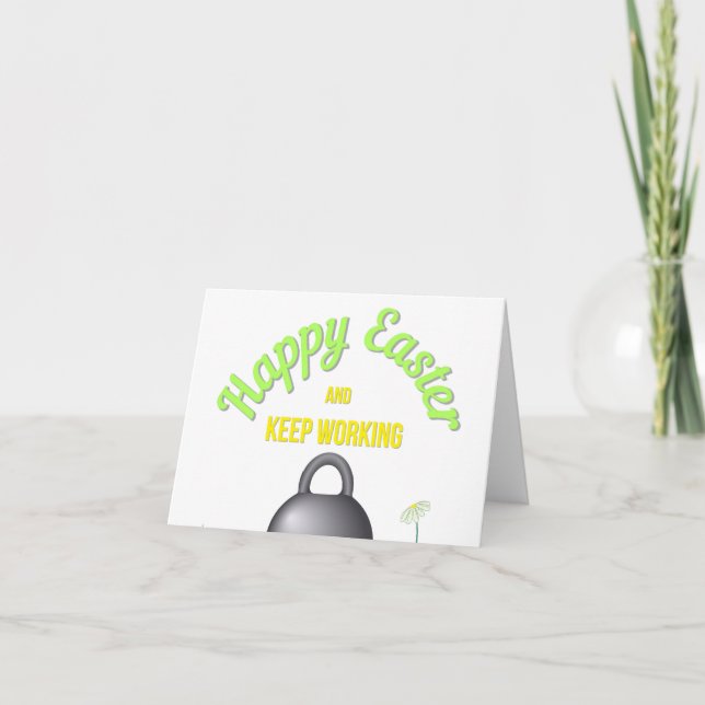 Carte De Remerciements Pâques de bonne forme ! (Devant)
