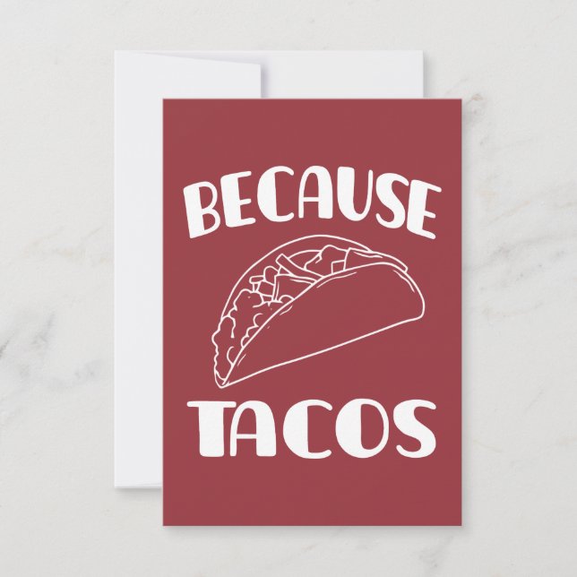 Carte De Remerciements Parce que Tacos (Devant)