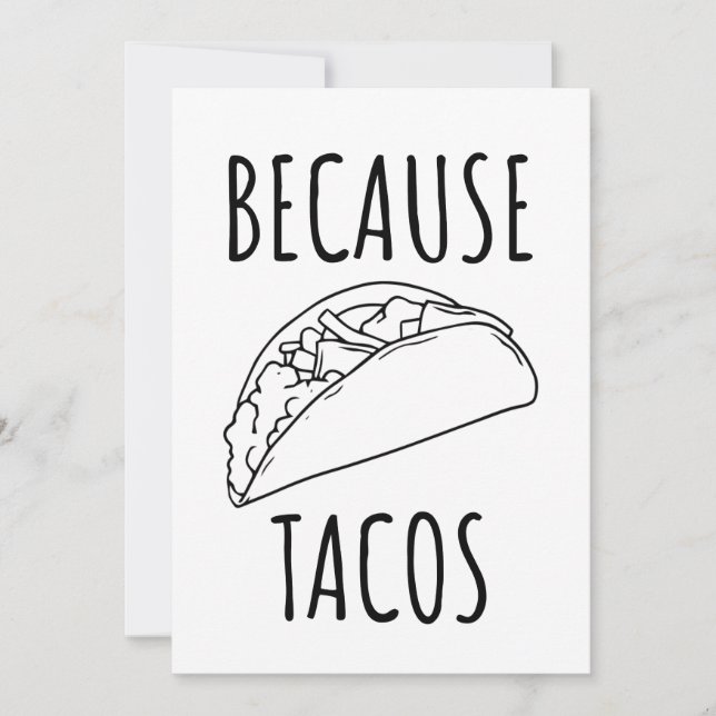 Carte De Remerciements Parce que Tacos (Devant)