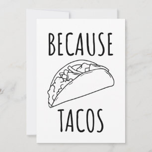 Carte De Remerciements Parce que Tacos