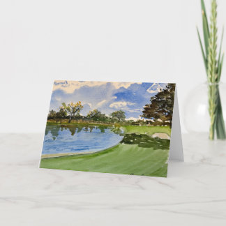Carte De Remerciements Parcours de golf Brookside No. 15 Aquarelle