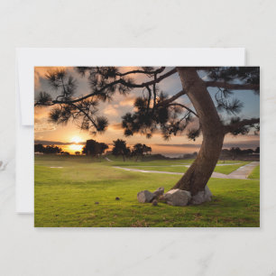 Carte De Remerciements Parcours de golf Sunset