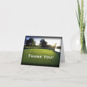 Carte De Remerciements Parcours de golf vert à Dawn