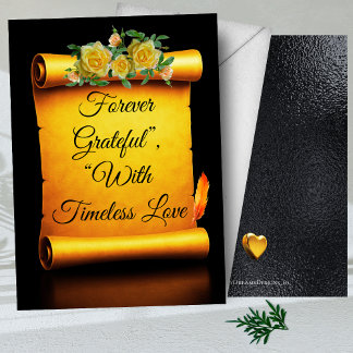Carte De Remerciements "Parcours De Gratitude D'Or, Un Anniversaire Intem