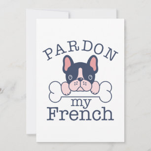 Carte De Remerciements Pardon de mon français