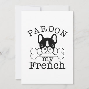 Carte De Remerciements Pardon de mon français