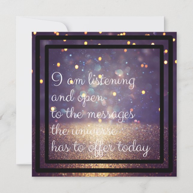 Carte De Remerciements Parties scintillant d'affirmation positive violet/ (Devant)