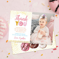 Parties scintillant d'or Fille Donut Anniversaire