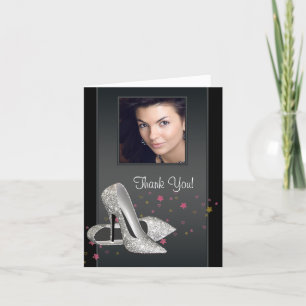 Carte De Remerciements Parties scintillant Hegh Heel Chaussures Photo Mer
