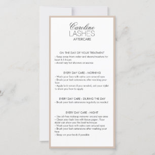 Carte De Remerciements Parties scintillant Longues Lashes Beige Crème