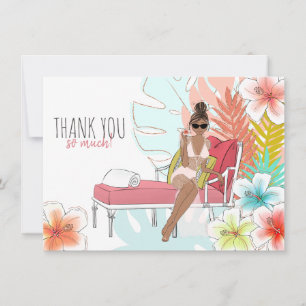 Carte De Remerciements Parties scintillant tropicale Bachelorette Party M