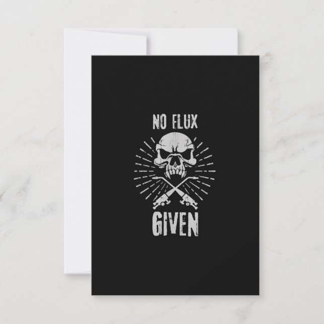 Carte De Remerciements Pas De Flux Donné Drôle Soudage Et Soudeur (Devant)