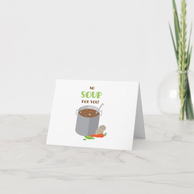 Carte De Remerciements Pas de soupe (Devant)