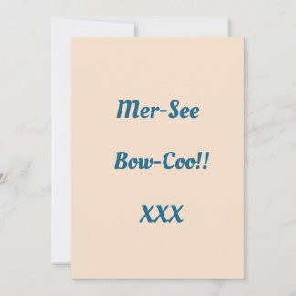 Carte De Remerciements Pas d'orthographe réelle !