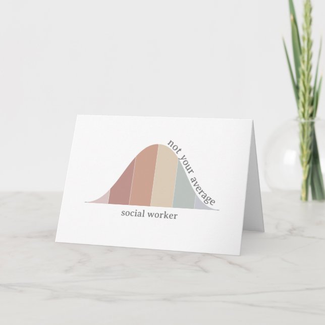 Carte De Remerciements Pas votre travailleur social moyen (Devant)