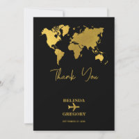 Passeport de mariage de destination Monde Noir Or