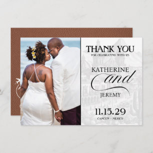 Carte De Remerciements Passeport du Mexique Brown