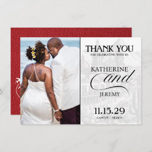 Carte De Remerciements Passeport du Mexique rouge