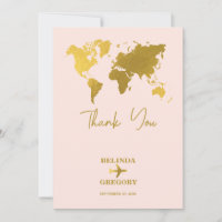 Passeport Mariage Destination Monde Rose Pâle Or