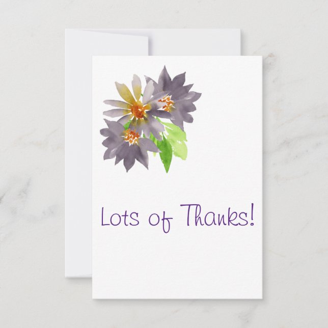 Carte De Remerciements Passion violette (Devant)
