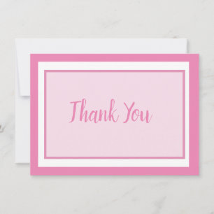 Carte De Remerciements Pastel Baby Rose