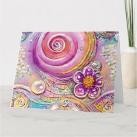 Pastel Floral avec de minuscules perles d'ivoire e