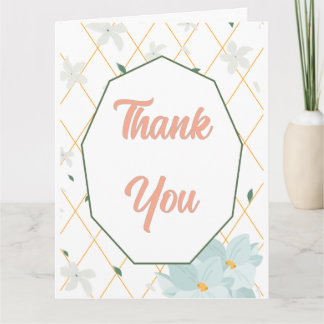 Carte De Remerciements Pastel Floral Thank You Flat Card