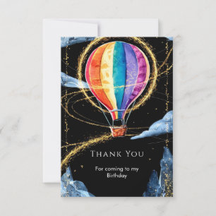 Carte De Remerciements Pastel Magic Hot Air Balloon Anniversaire