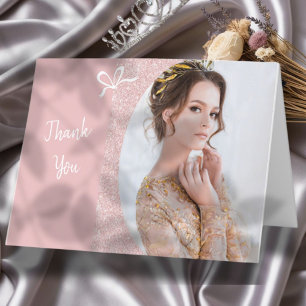 Carte de remerciements Pastel Parties scintillant 