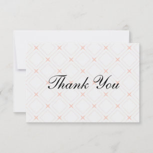 Carte De Remerciements Pastel Peach et crème géométrique