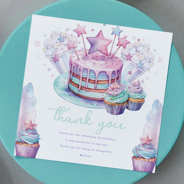 Carte De Remerciements Pastel Sleepover Fille Anniversaire (Créateur téléchargé)