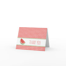 Pastèque d'été et carreaux Gingham rouge