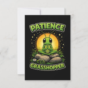 Carte De Remerciements Patience Sauterelle