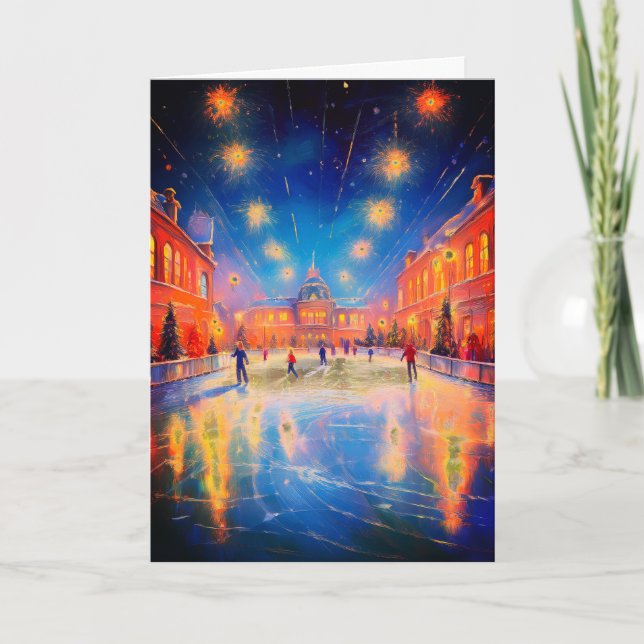 Carte De Remerciements Patinoire (Devant)