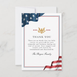 Carte De Remerciements Patriot Flat Thank You Note Card
