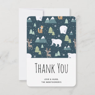 Carte De Remerciements Patterns de Cute Christma