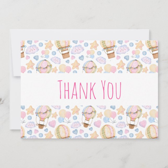 Carte De Remerciements Patters de Whimsical Watercolor (Devant)