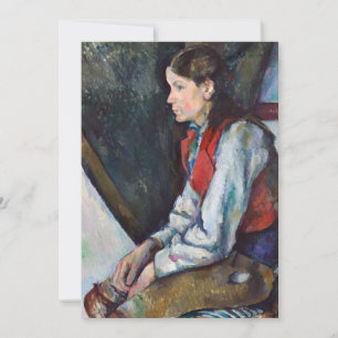 Carte De Remerciements Paul Cezanne - Garçon dans la veste rouge