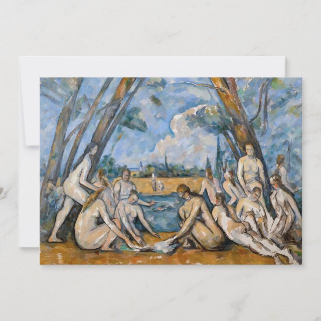 Carte De Remerciements Paul Cezanne - Les Grandes Baignoires (Devant)