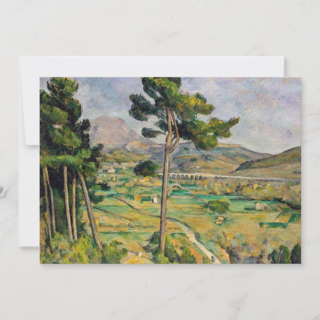 Carte De Remerciements Paul Cezanne - Mont Sainte-Victoire et Viaduc (Devant)