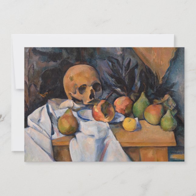 Carte De Remerciements Paul Cezanne - Nature morte avec crâne (Devant)