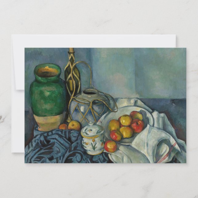 Carte De Remerciements Paul Cezanne - Vie morte avec pommes (Devant)