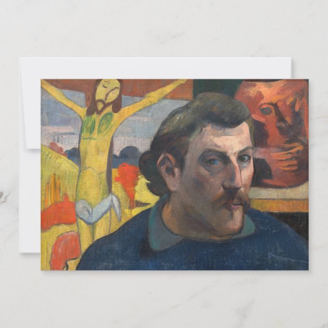 Carte De Remerciements Paul Gauguin - Autoportrait avec Christ Jaune (Devant)