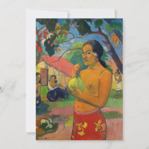 Carte De Remerciements Paul Gauguin - Femme tenant un fruit